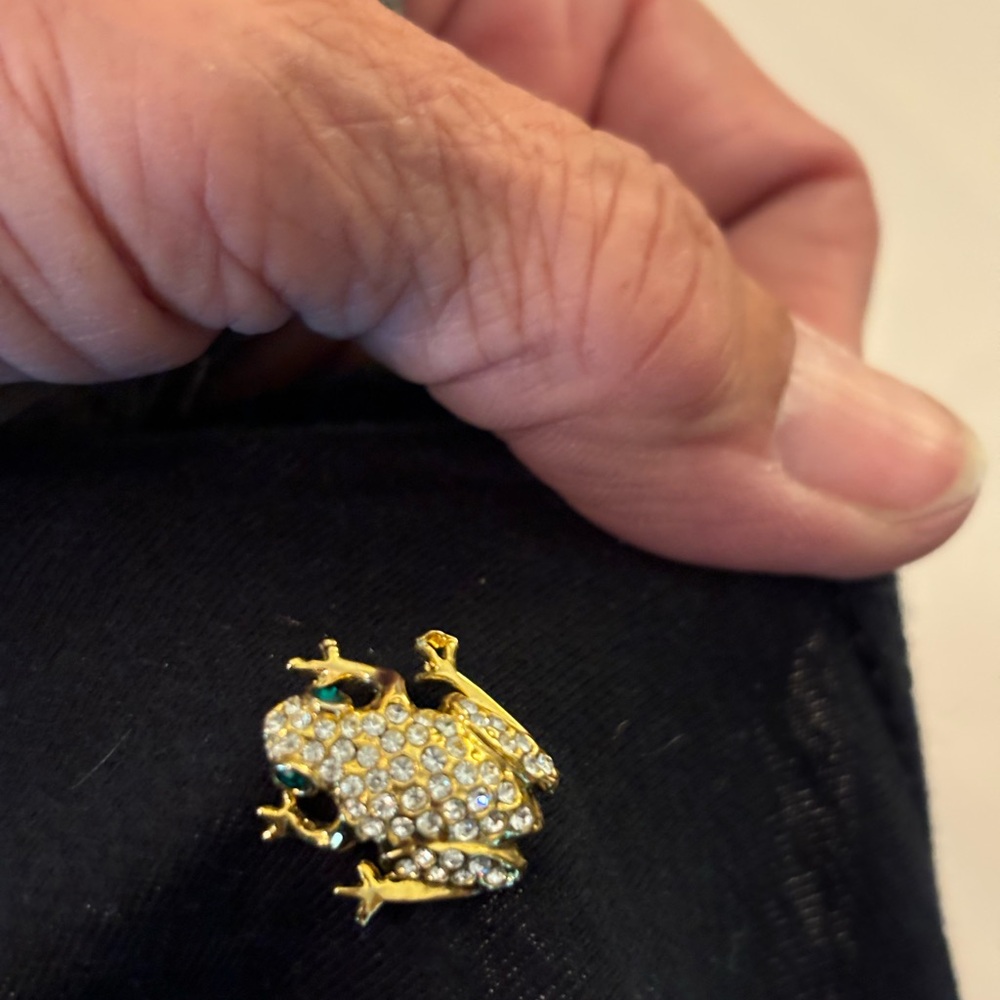 Tiny Vintage Frog Lapel Pin